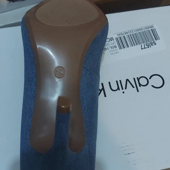 Calvin Klein Blue Denim Heels - Picture 4 of 6